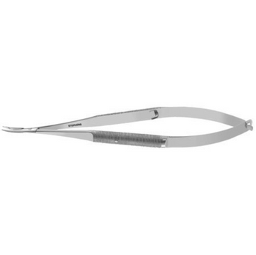 Barraquer Needle Holder, curved  w/lock, 13.5 cm