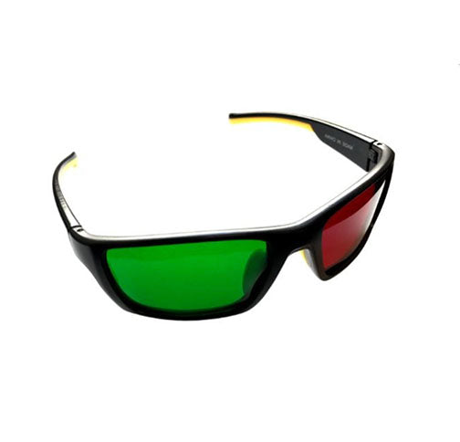 Wraparound Red/Green Glasses - Reverse, adult