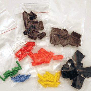 Instrument Guards, vented, colored, assorted sizes 100/pkg