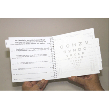 Contrast Vision Test Booklet for Near Vision - Adult